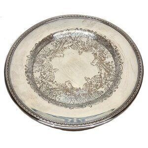 Empire Silver Company Round Serving Silverplate Tray Dish Platter 10" ESC 377